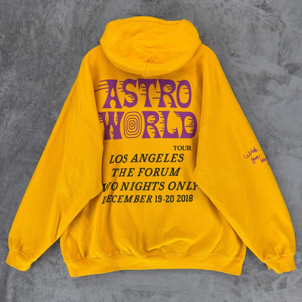 Travis Scott Astroworld Hoodie Men XL Wish You Were Here 2018 LA Forum Tour